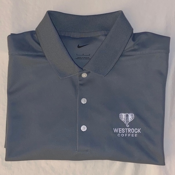 Nike Dri-Fit Polo Men’s L Gray Westrock Coffee Logo NWOT - Picture 9 of 10